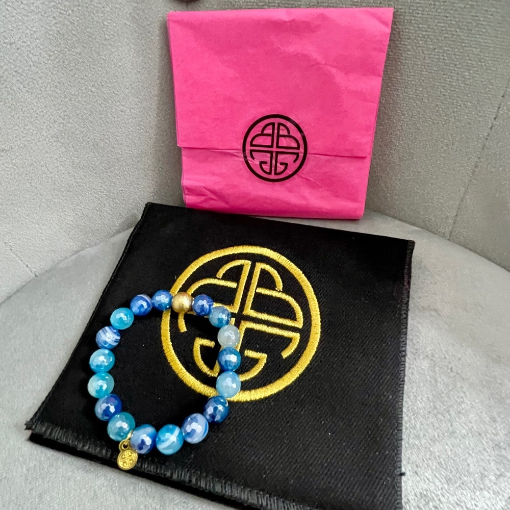 BudhaGirl melange beaded bracelet SAPPHIRE *NEW*